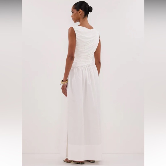 🍒NWT DISSH Alexandria Hybrid Sleeveless Midi Dress in White. Size: 8 - Picture 3 of 16